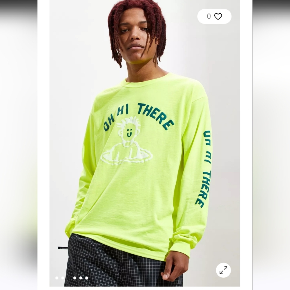 Oh Hi There Neon Yellow Crewneck Sweater